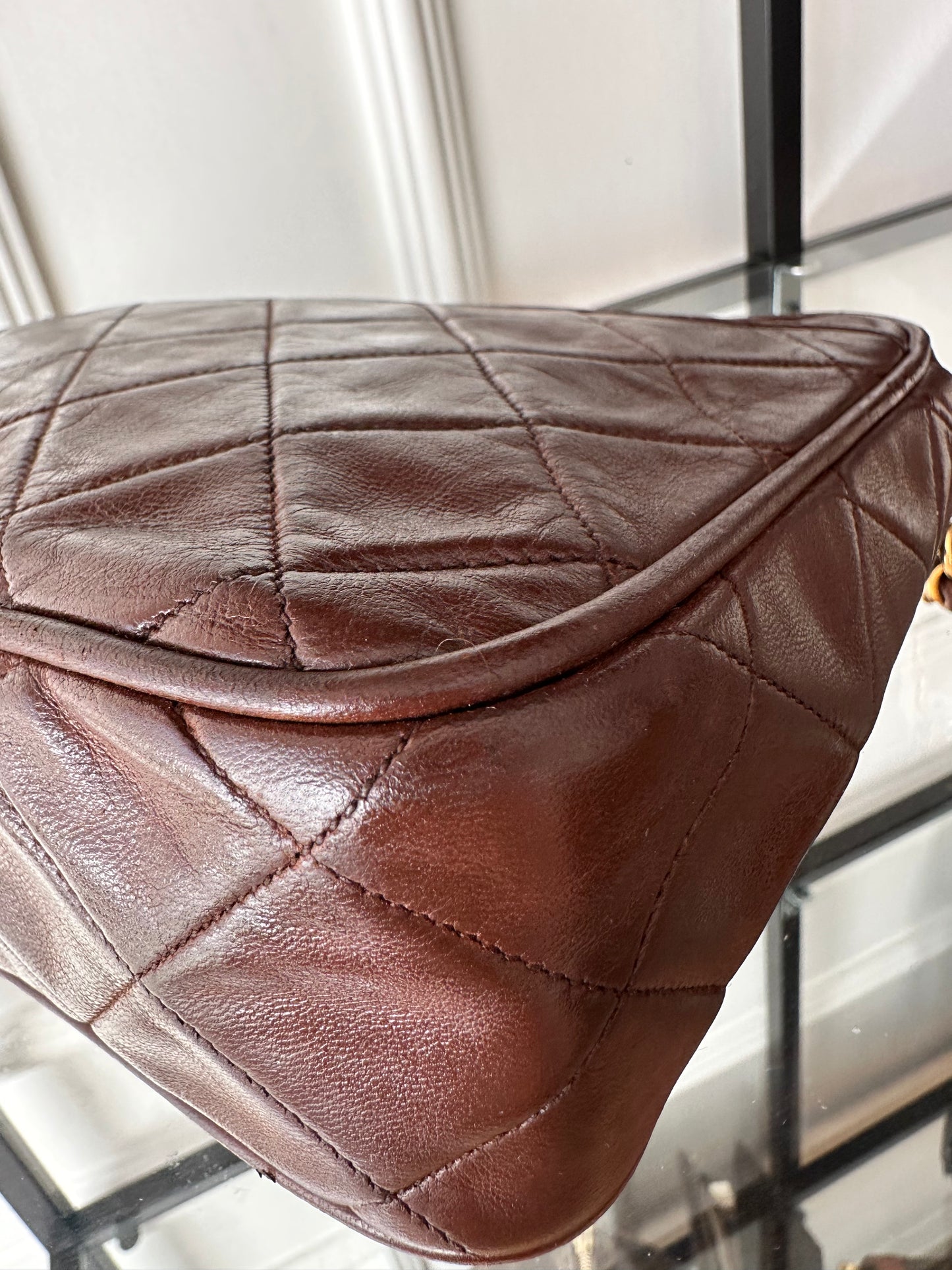 Chanel Vintage Camera Bag – Brown Quilted Leather & Gold Hardware