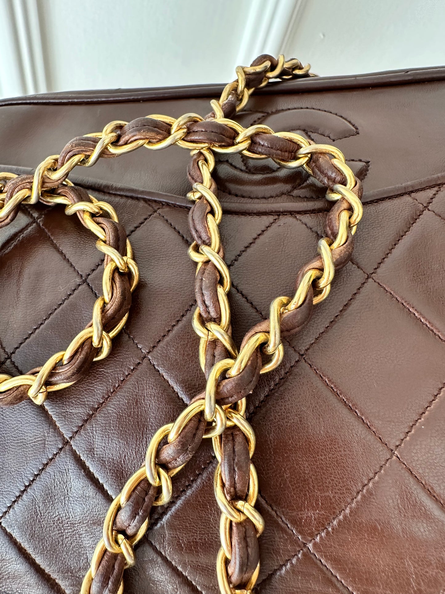Chanel Vintage Camera Bag – Brown Quilted Leather & Gold Hardware
