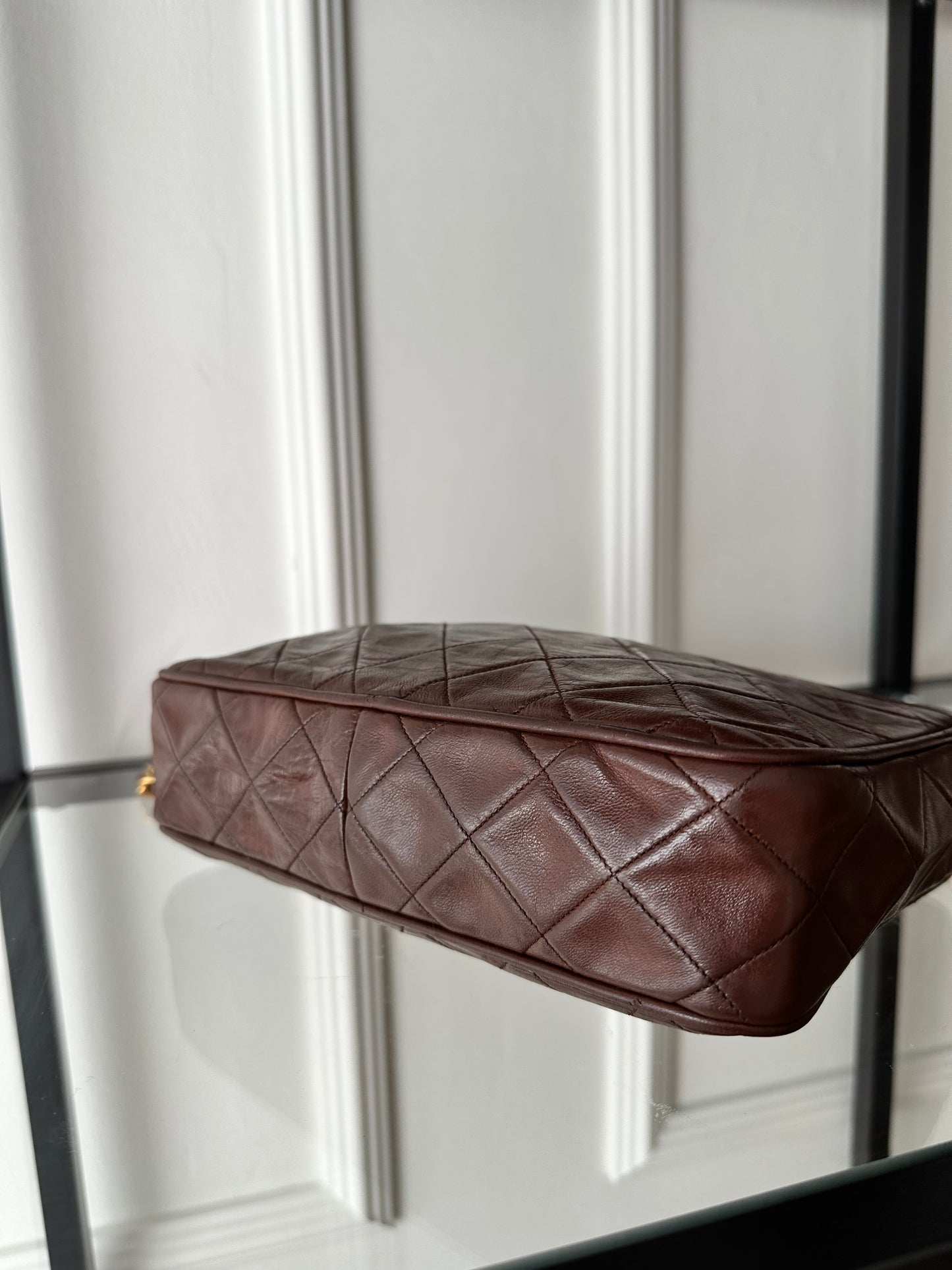 Chanel Vintage Camera Bag – Brown Quilted Leather & Gold Hardware
