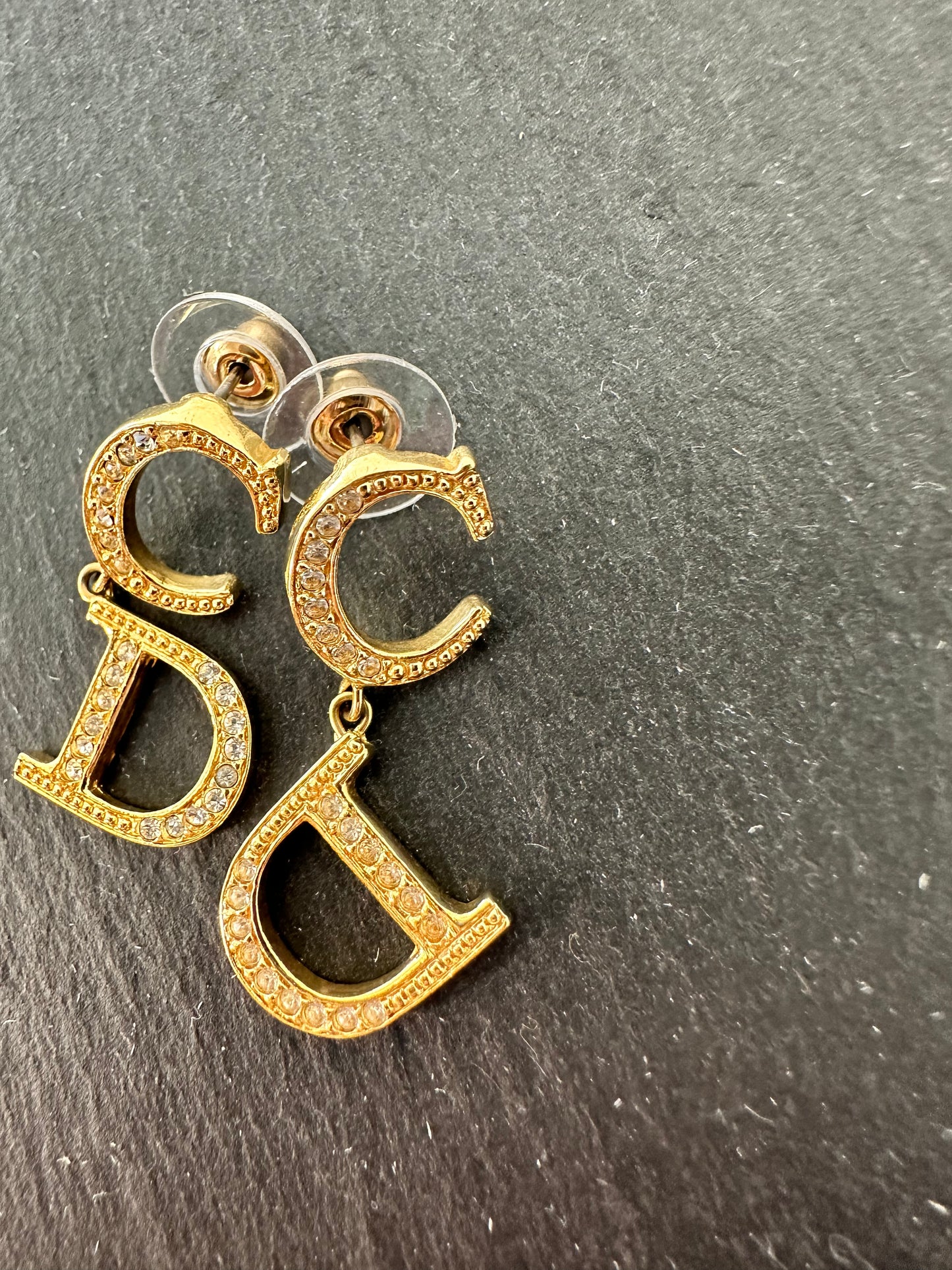 Christian Dior øreringe i guld
