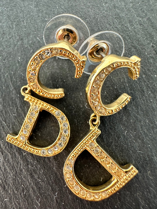 Christian Dior øreringe i guld