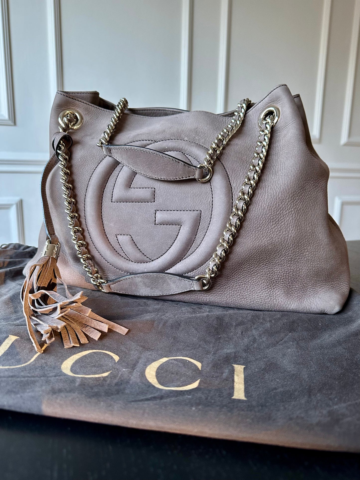 GUCCI 'Soho Double Chain' skuldertaske large
