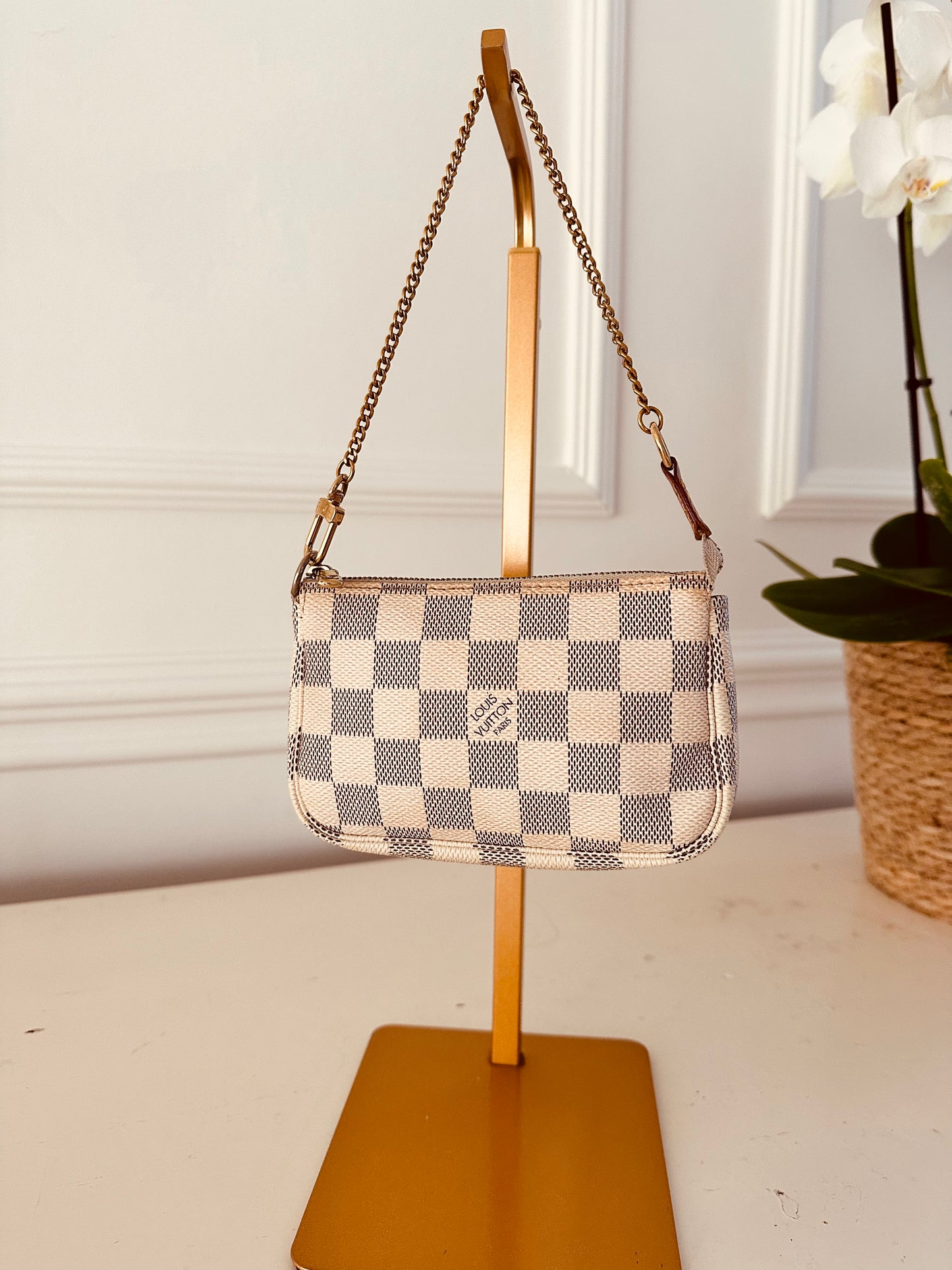 Louis Vuitton Damier Azur Mini Pochette Accessoires håndtaske fra 2007