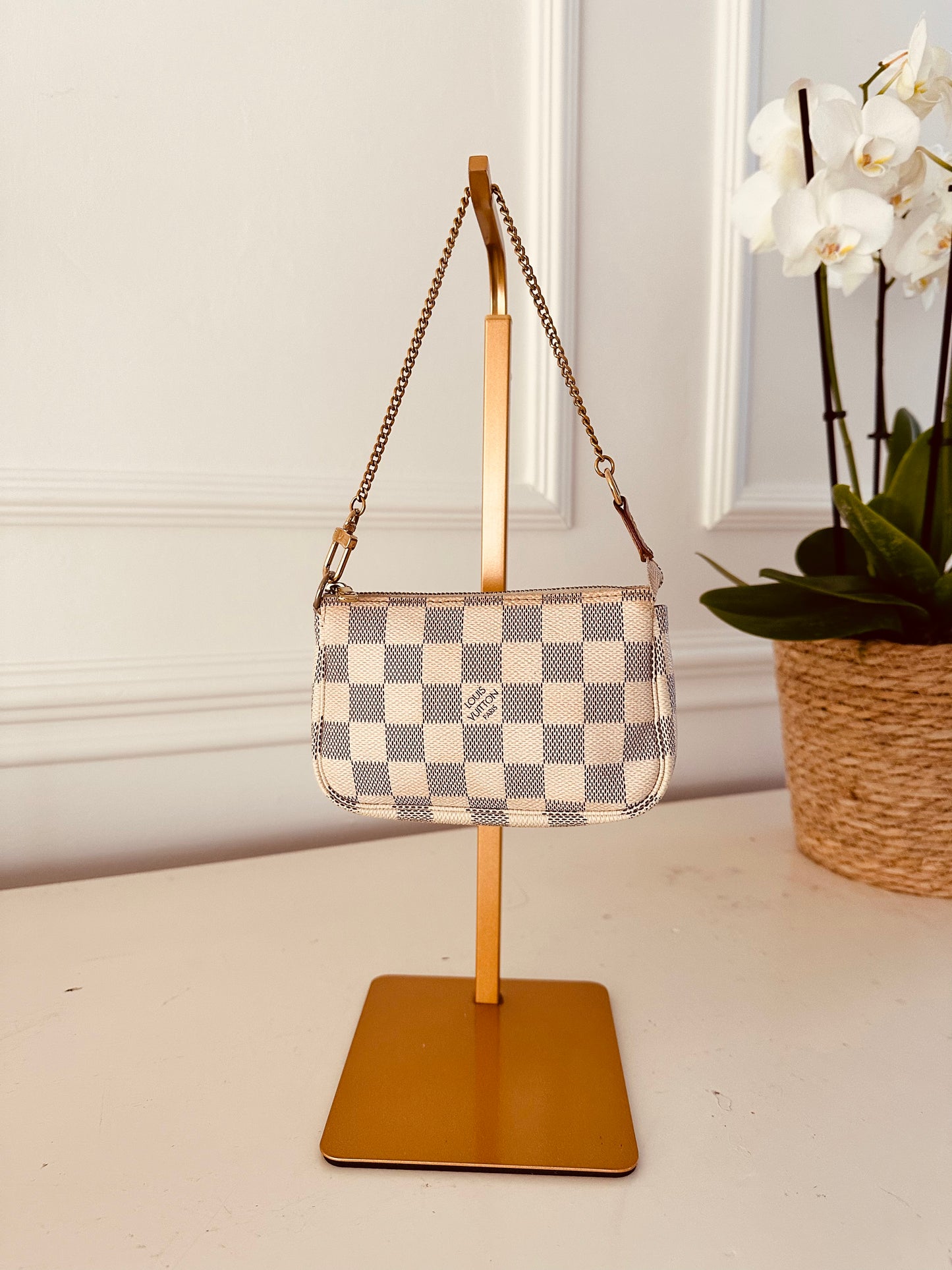 Louis Vuitton Damier Azur Mini Pochette Accessoires håndtaske fra 2007