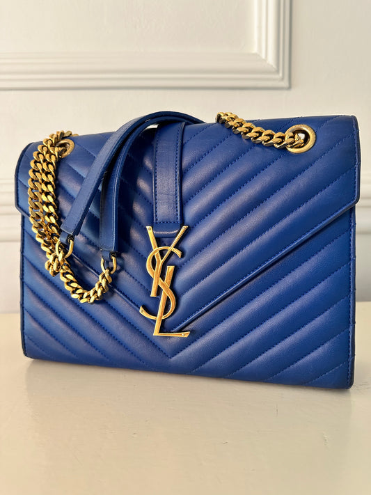 Yves Saint Laurent Envelope Medium – Royal Blue