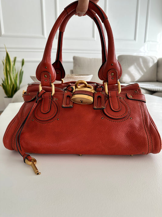 Ikonisk Chloé Paddington –  Medium –  med Signature Padlock