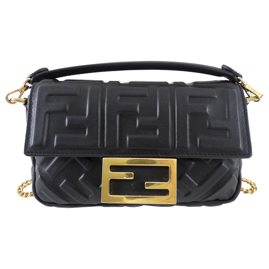Fendi FF 1974 Baguette – Sort læder, sjælden preloved model