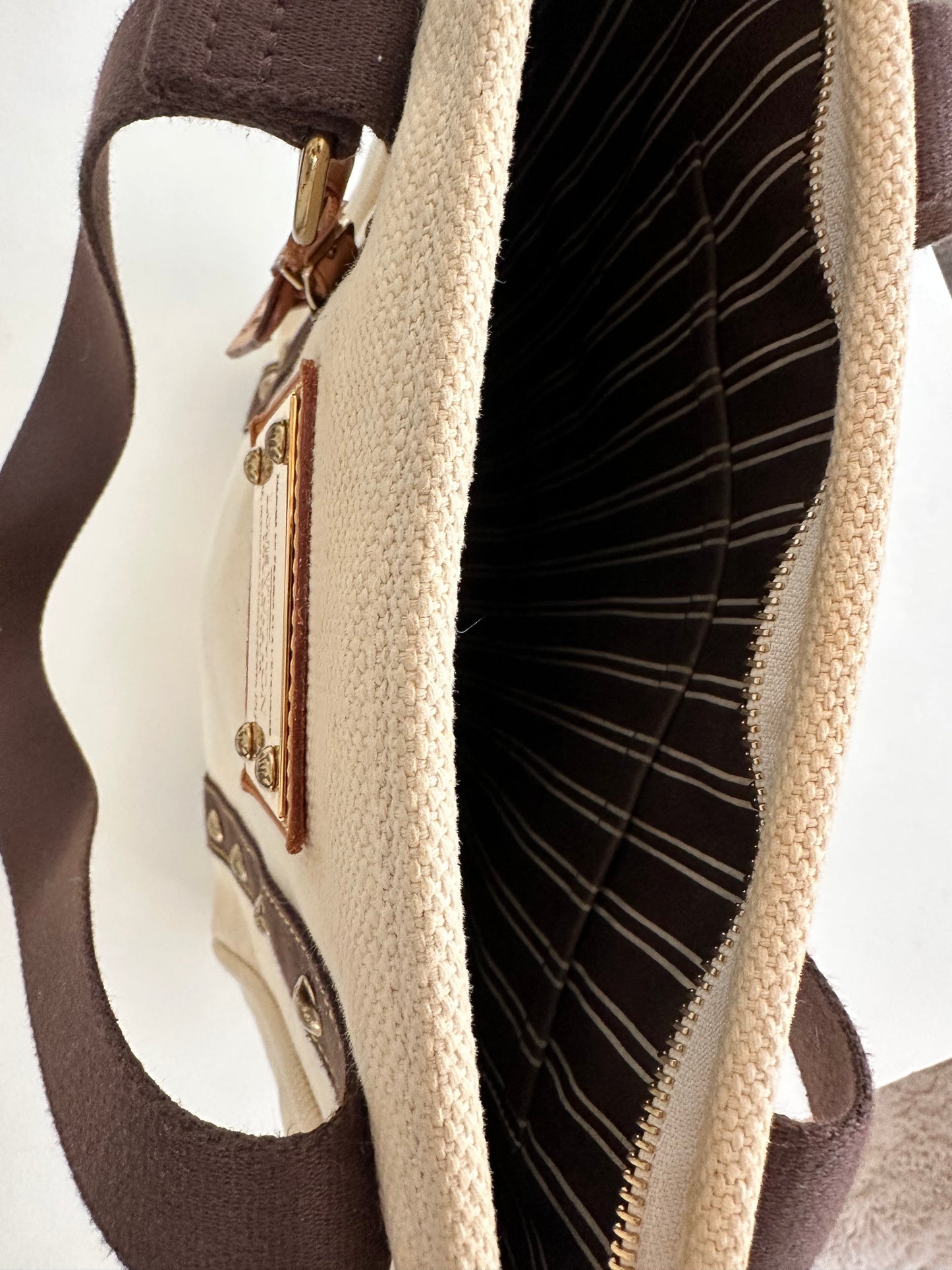 Louis Vuitton Cabas Tote MM Beige Canvas