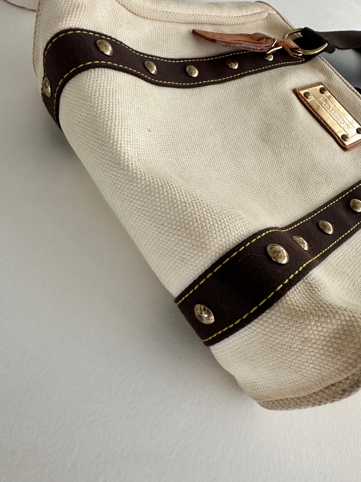 Louis Vuitton Cabas Tote MM Beige Canvas